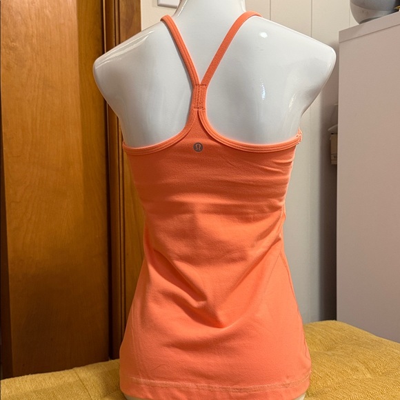 Lululemon Flow Y Bra Tank – Size 6 – Coral / Orange - Picture 3 of 3